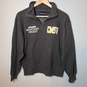 CMSV College of Mount Saint Vincent 1/4 Zip Sweatshirt Men’s S Gray Pullover